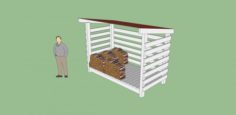 Firewood shed Free 3D Model