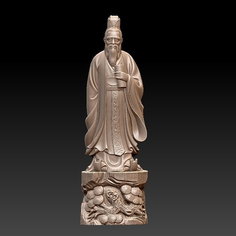 Confucius statue 3D Print Model