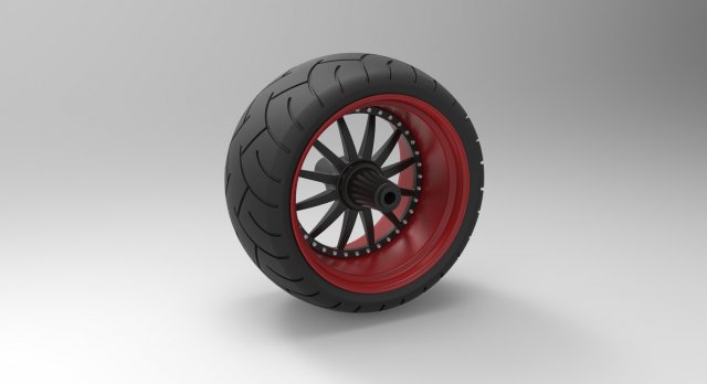 Wide rear wheel from Chopper 3D Model