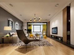 European-style living room design 96 3D Model
