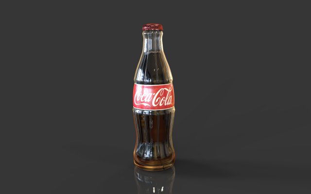 Bottle glass cocacola Free 3D Model