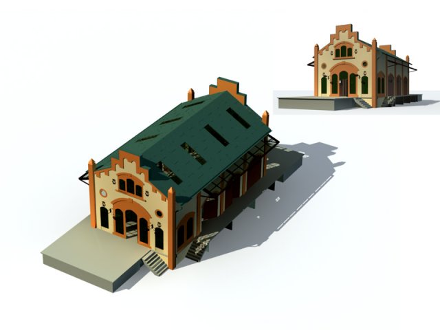 City ancient palace building luxury villas – 68 3D Model