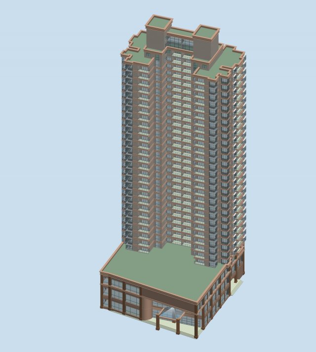 City government office building architectural design – 52 3D Model