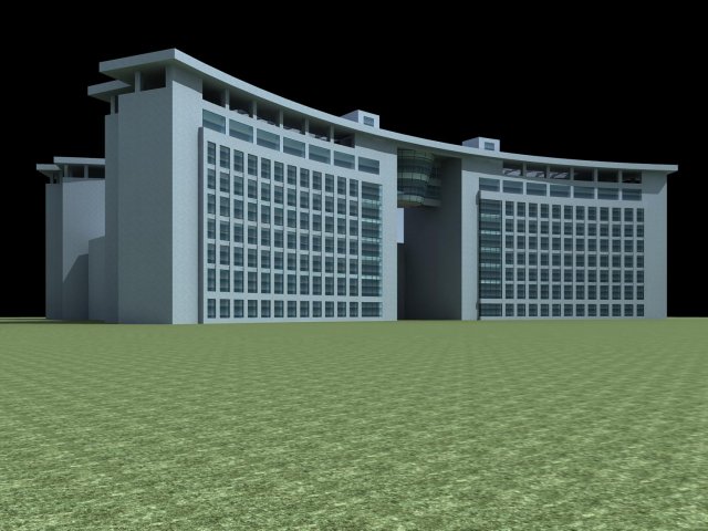 City hotel simple office building – 79 3D Model