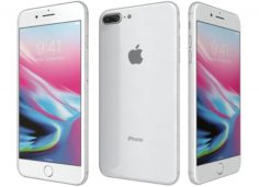 Apple iPhone 8 Plus Silver 3D Model