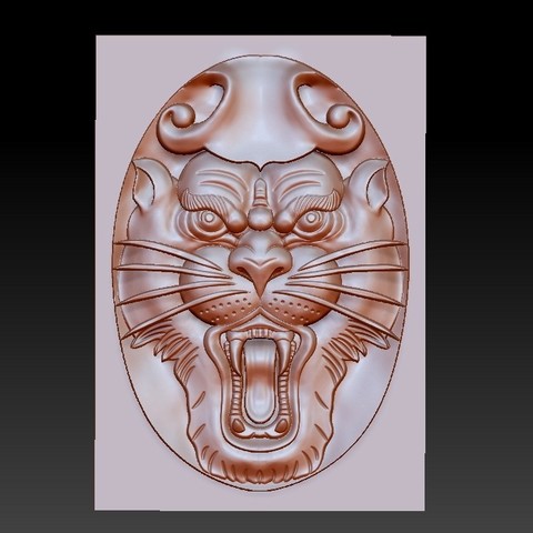 tiger head pendant 3D Print Model