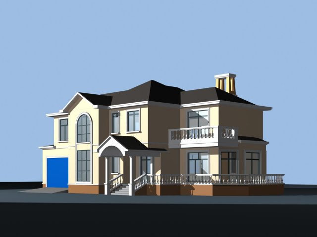 City – alone Villa 1115 3D Model