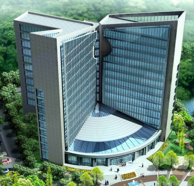 City office building construction avant-garde design hotel – 403 3D Model