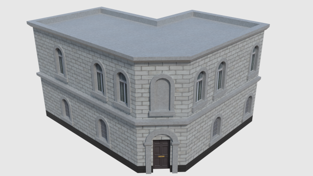 Corner Bank – Game Ready 3D Model