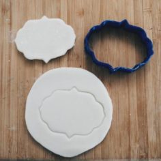 Plaque cookie cutter – cookie cutter or fondant plate – vintage retro 3D Print Model