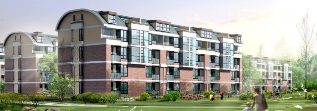 City – stylish townhouse 53 3D Model