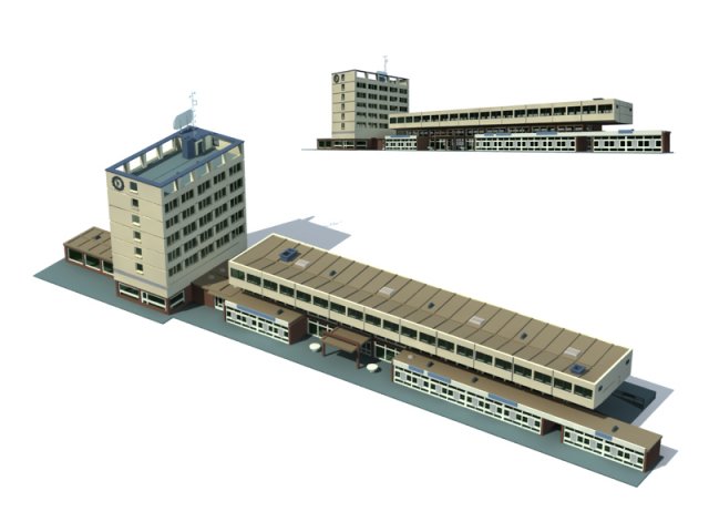 City office building construction avant-garde design hotel – 56400 3D Model