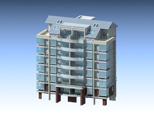 City Residential Garden villa office building design – 438 3D Model