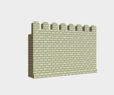 Castle wall 3D Model
