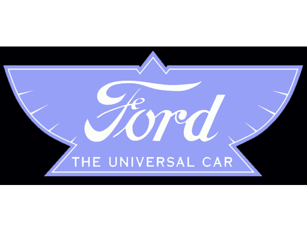 1912 Ford badge.logo 3D Print Model