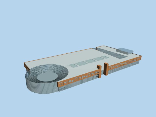City hotel simple office building – 52 3D Model