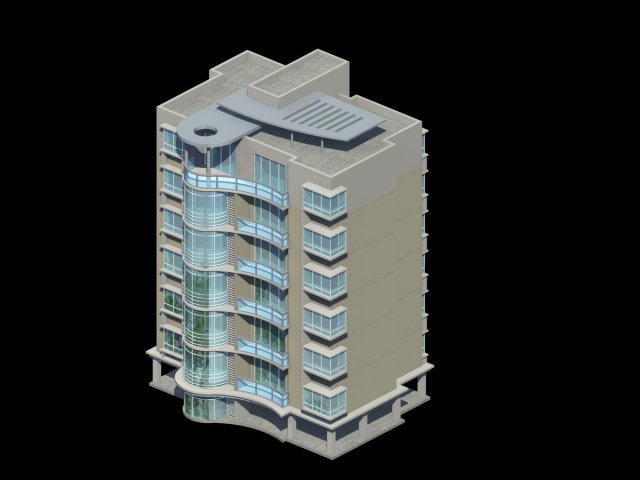 City Residential Garden villa office building design – 301 3D Model