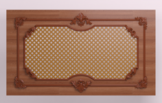 Decorative panel with carved elements 3D Model