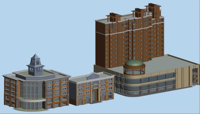 City planning office building fashion design – 214 3D Model