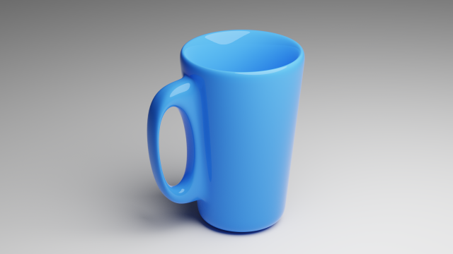 Blue cup 3D Model