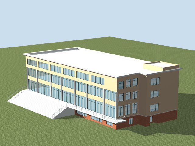 City hotel simple office building – 76 3D Model