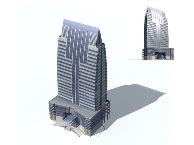 City office building construction avant-garde design hotel – 272 3D Model
