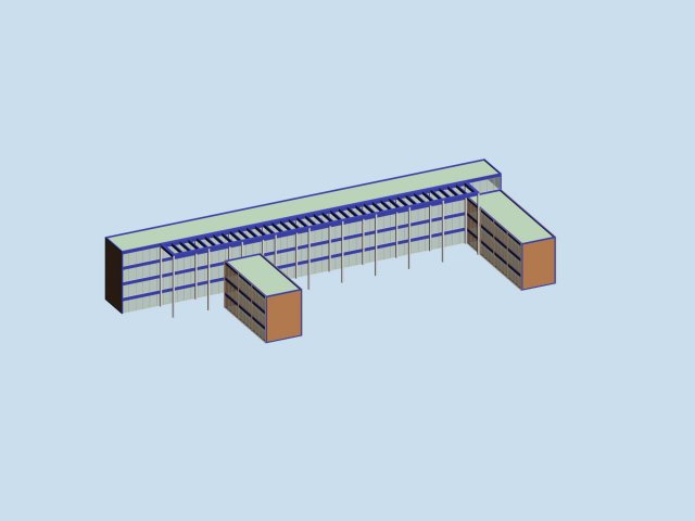City hotel simple office building – 80 3D Model