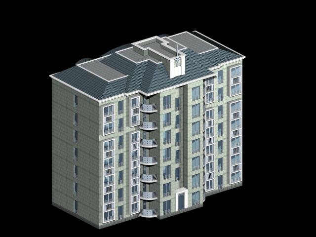 City Residential Garden villa office building design – 376 3D Model