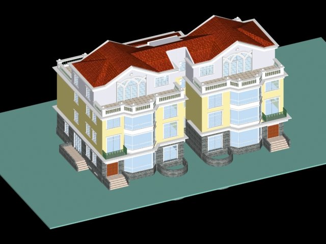 City – Stylish two-seat villa 09 3D Model