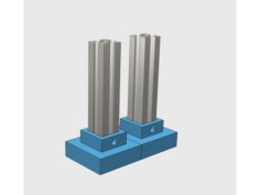 2020 Aluminium double socket for M5 bolt 3D Print Model