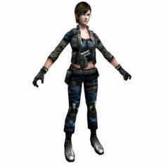R1 Army Soldier Girl 3D Model