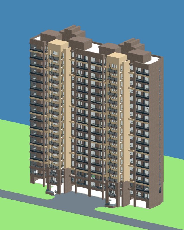 City government office building architectural design – 214 3D Model