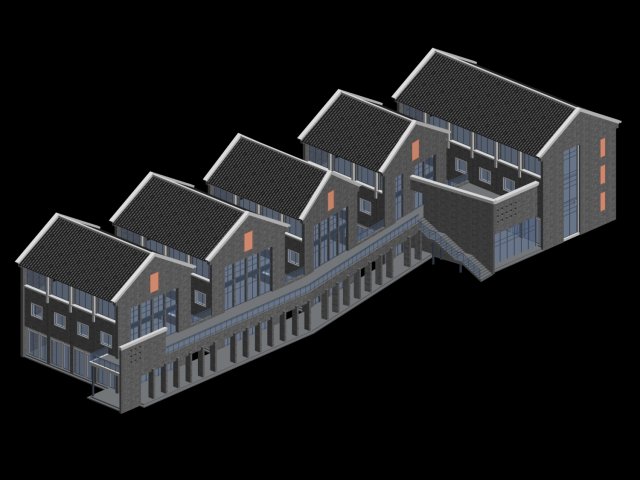 City chinese ancient luxury palace building – 71 3D Model