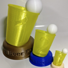 Beer Pong Cup / Trophy (3 Parts or single part) 3D Print Model