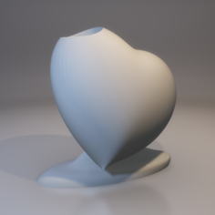Heart vase 3D Print Model