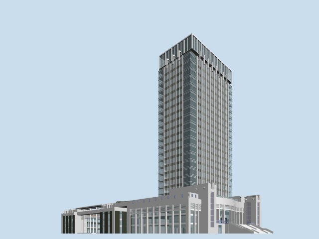 City office building construction avant-garde design hotel – 538 3D Model