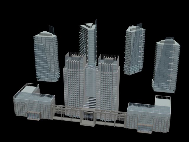 City office building construction avant-garde design hotel – 512 3D Model