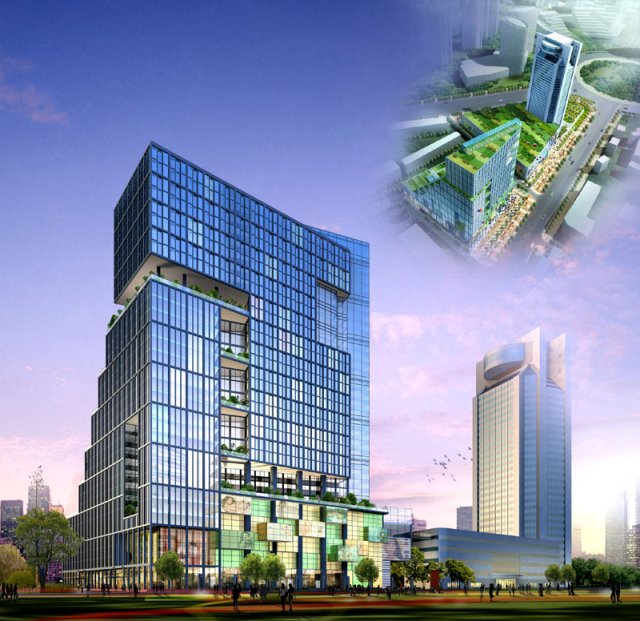 City office building construction avant-garde design hotel – 5654 3D Model