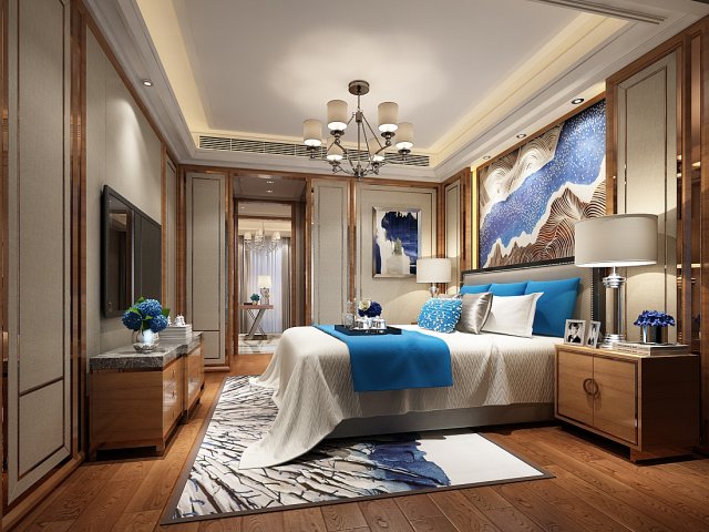 Deluxe master bedroom design 64 3D Model