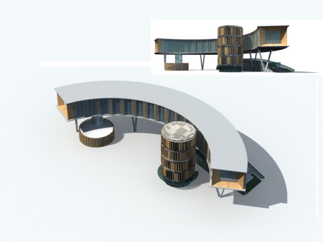 City office building construction avant-garde design hotel – 175 3D Model