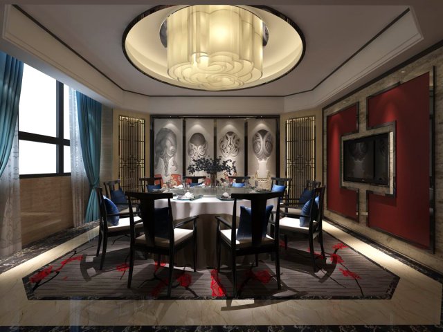 Private dining room space 32 3D Model