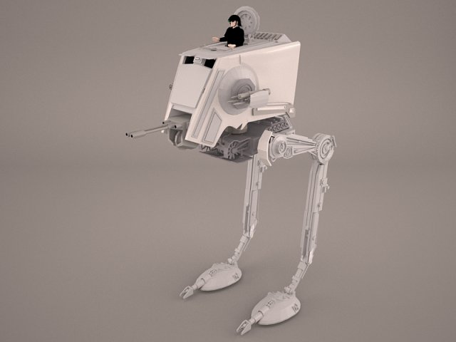 AT-ST Walker Star Wars 3D Model