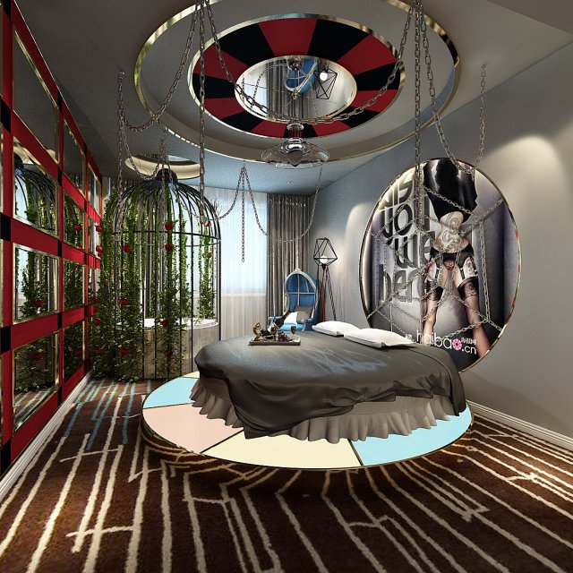 Bedroom hotel suites designed a complete 11 3D Model