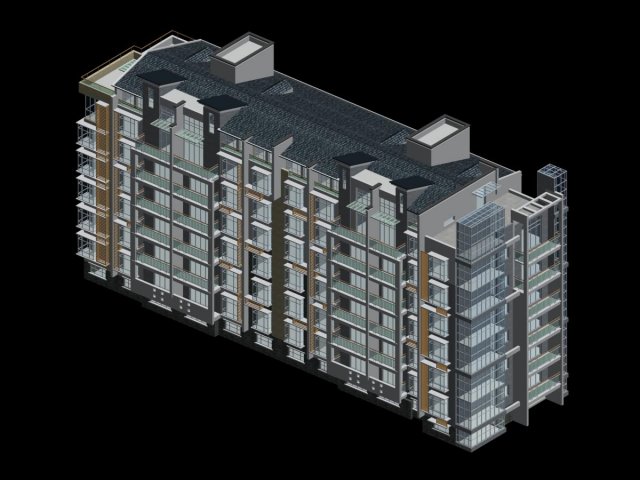 City Residential Garden villa office building design – 506 3D Model