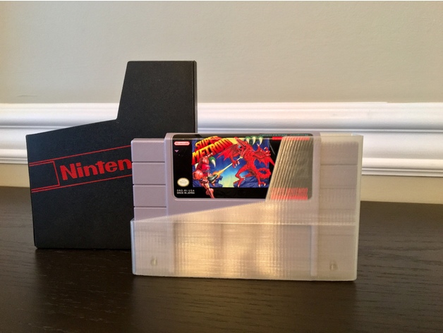 Nintendo SNES Cartridge Dust Cover / Storage Sleeve 3D Print Model