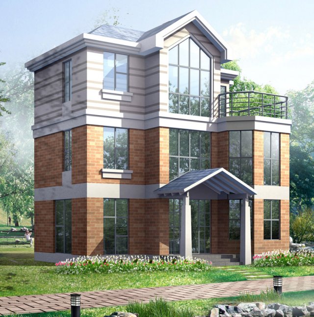 City – alone Villa 1163 3D Model