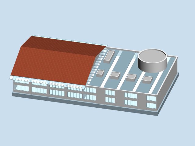City hotel simple office building – 61 3D Model