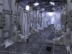 Space Ship Hallway Star Wars 3D Model