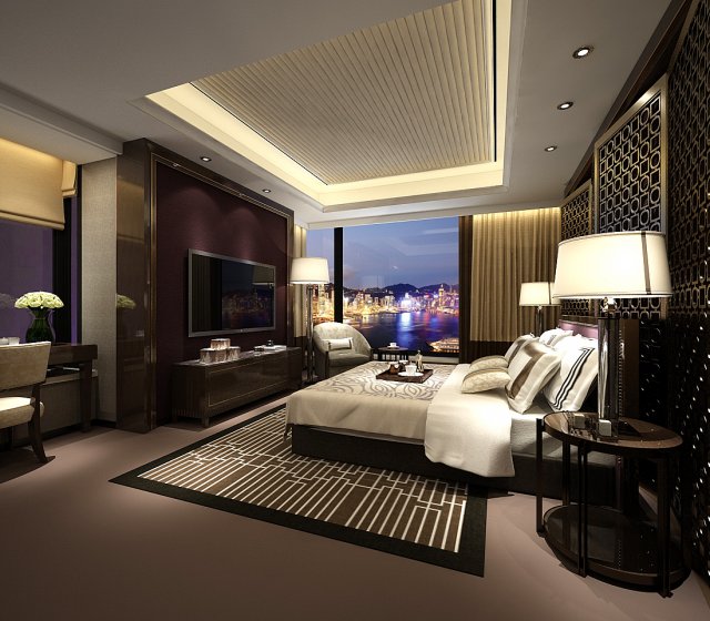 Bedroom hotel suites designed a complete 54 3D Model