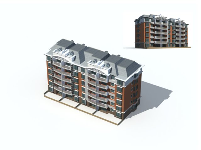 City Residential Garden villa office building design – 585 3D Model